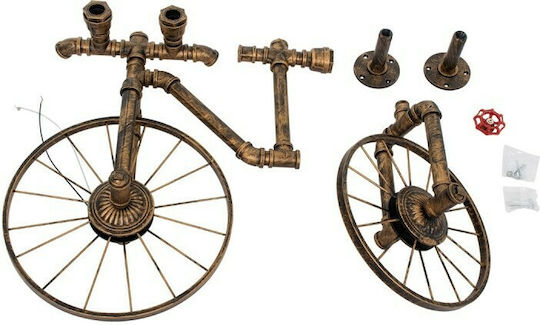 GloboStar Swiftwalker Vintage Leuchte Wand mit Fassung E27 Bronze 85x29.5x55cm