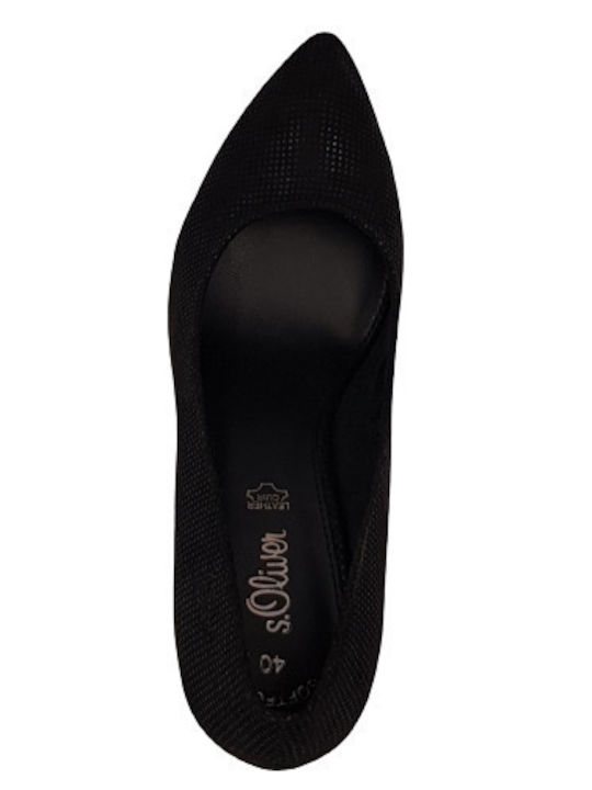 Suede Black Heels