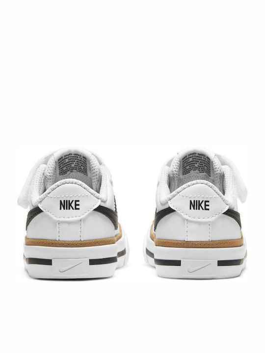 Court Legacy Tdv Adidași Copii Cu Închidere Hoop & Loop Alb / Desert Ochre / Gum Light Brown / Negru