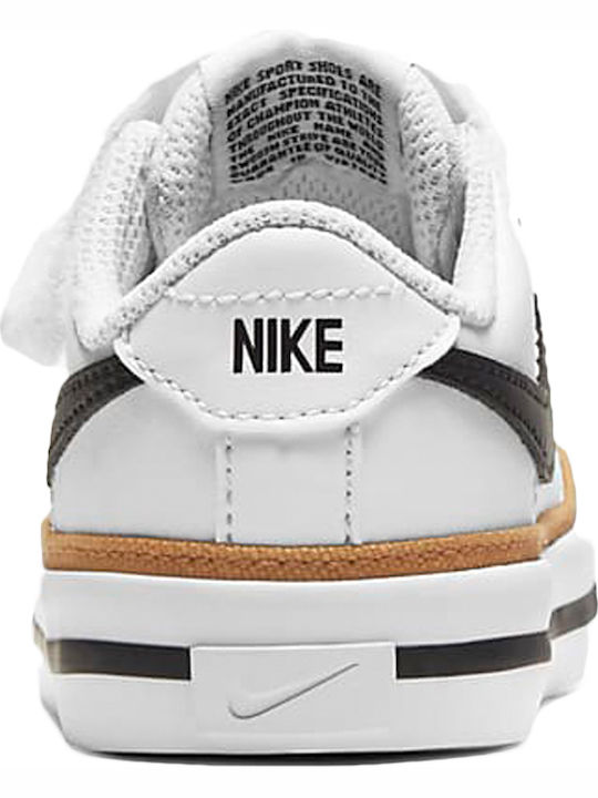 Court Legacy Tdv Adidași Copii Cu Închidere Hoop & Loop Alb / Desert Ochre / Gum Light Brown / Negru