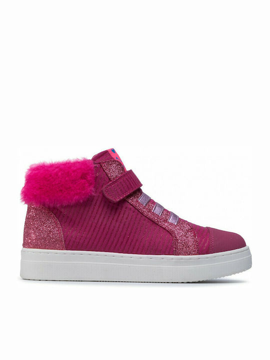 Kids Sneakers High Anatomic with Scratch Fuchsia