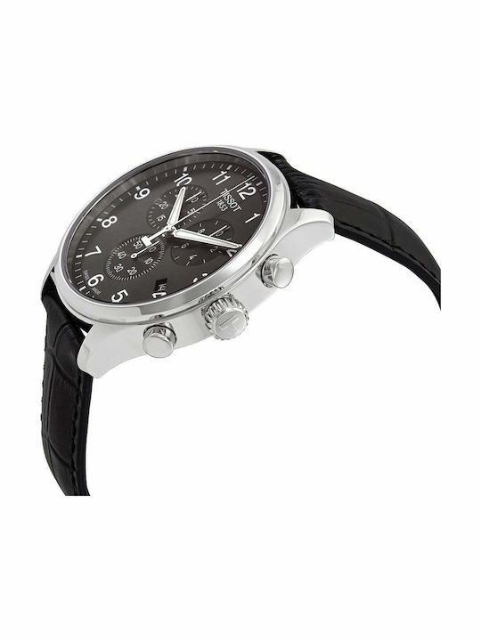 Tissot Chrono Xl Classic Herrenuhr 45mm Chronograph mit Schwarzem Lederriemen