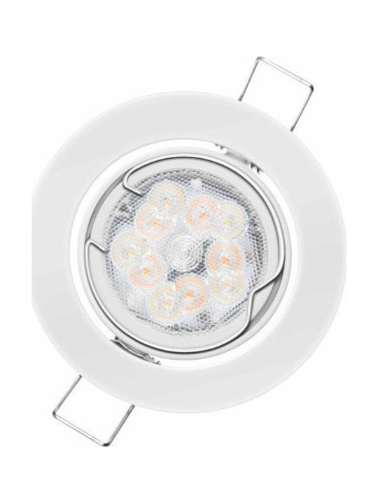 Osram Rotund Metalic Spot Încorporat cu LED Integrat și Lumină Alb Cald Alb 8.2x8.2cm. 1buc