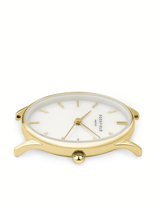 Rosefield The Oval Women's Watch with Gold Metal Bracelet