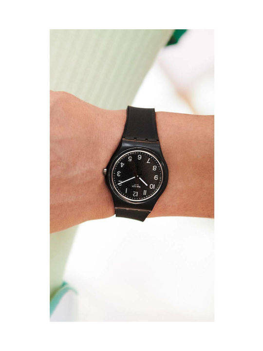 Swatch Lico-Gum Watch with Black Rubber Strap