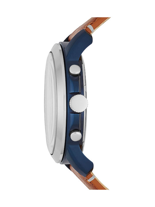 Fossil Uhr Batterie mit Lederarmband
