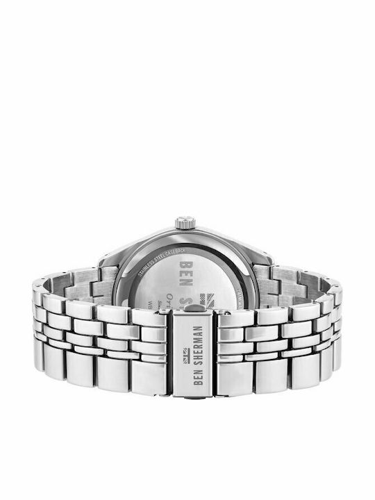 Ben Sherman Carnaby Mod Ανδρικό Ρολόι 42mm Μπαταρίας με Ασημί Μεταλλικό Μπρασελέ