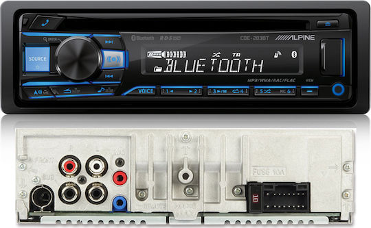 Alpine Car Audio System 1DIN (Bluetooth/USB/CD) with Detachable Panel