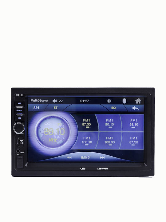 Osio Car Audio System 2DIN (Bluetooth/USB/AUX) with Touch Screen 7"