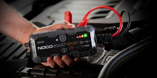 Noco GB20 Boost Sport Portable Car Battery Jump Starter 500A with Φακό / Power Bank / USB 12V