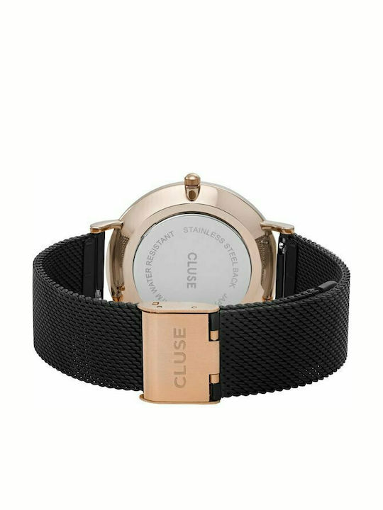 Cluse La Boheme Women's Watch with Black Metal Bracelet