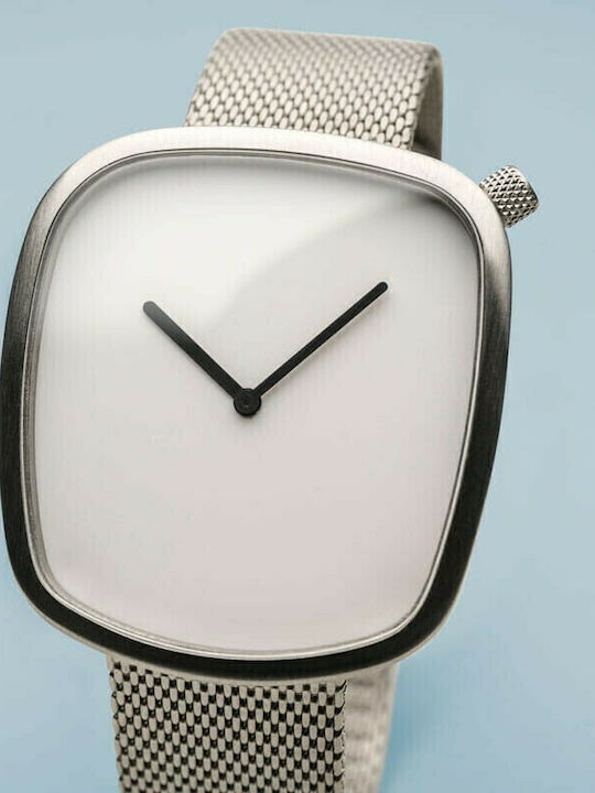 Bering Time Γυναικείο Ρολόι 40mm Μπαταρίας με Ασημί Μεταλλικό Μπρασελέ