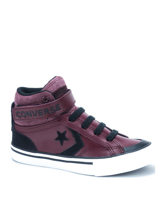 Pro Blaze Strap Hi Kids Sneakers High with Scratch Burgundy