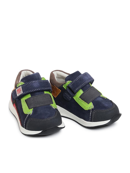 201356 Παιδικά Sneakers High Ανατομικά με Σκρατς Navy Μπλε