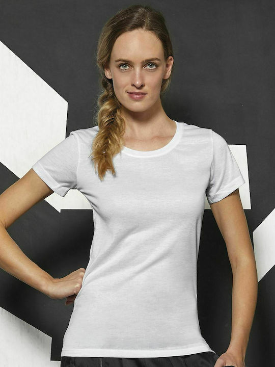 B&C Women's Short Sleeve Promotional T-Shirt White TW063-001