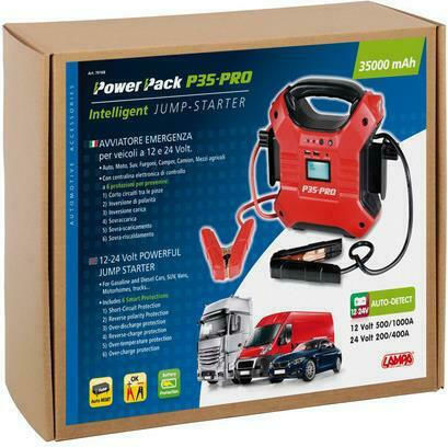Lampa P35 Pro Tragbarer Batterie-Starter Auto & Motorrad 35000mAh mit USB Taschenlampe Power Bank 12V