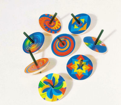 Goki Wooden Spinning Top for 4+ Years Old (Various Designs/Assortment of Designs) 1pc