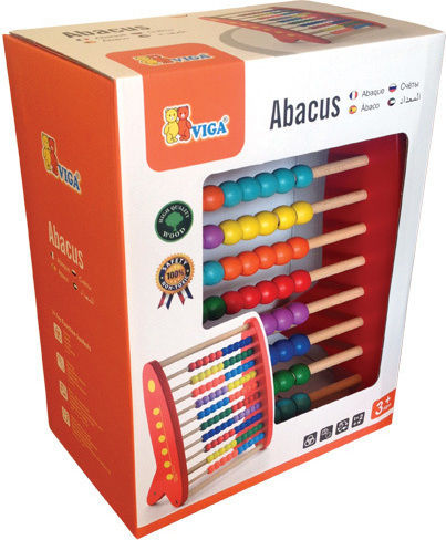 Viga Toys Άβακας Αριθμητήριο Abacus made of Wood for 3+ years Years Old