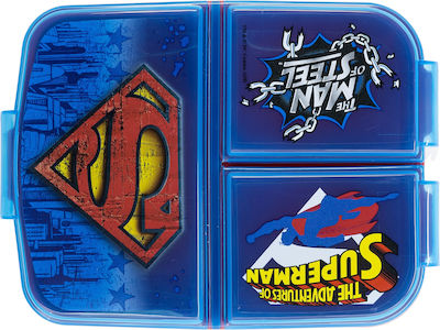 Stor Superman Kids Lunch Plastic Box Blue L19.5xW16.5xH6.7cm 10