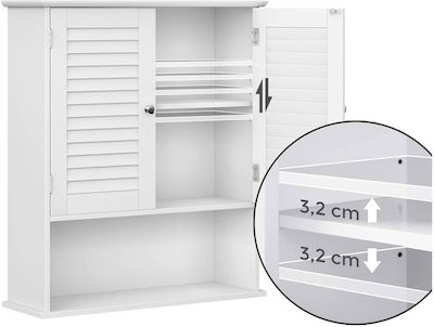 Vasagle Laundry Bathroom Cabinet L60xD20xH70cm White
