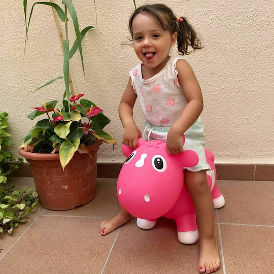 Kidzzfarm Hop Hop Cow Bella for 1+ years Years Pink 40cm.