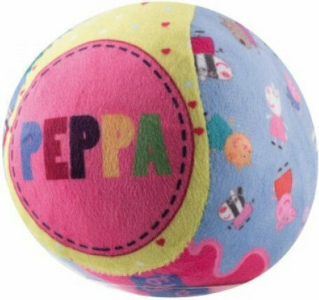 John Soft мека топка с дрънкалка Peppa Pig Детско Softball Многоцветен 10см.