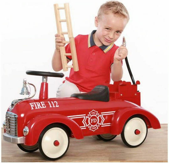 Goki Fire Brigade Αυτοκινητάκι Ride On για 12+ μηνών Κόκκινο