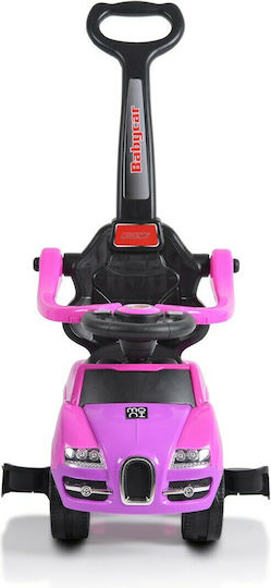 Moni Rider 308 Mașină Ride On Cu Mâner Pentru Părinți Pentru 12+ Luni Fuchsia