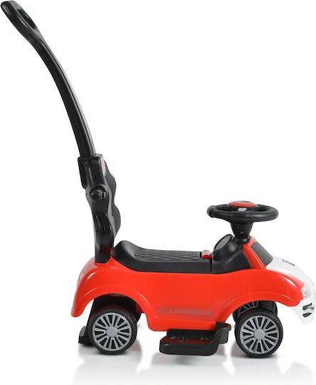 Moni Rider 308 Количка Езда На с Ръкохватка За Родител За 12+ Месеца Червена