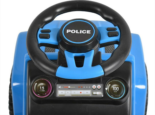 Moni Mașinuță Poliție Ride On cu Mâner pentru 12+ luni Albastră