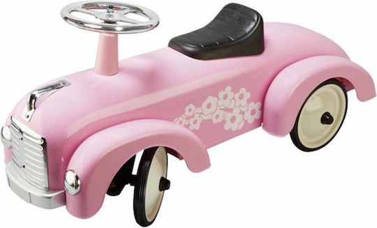 Goki Retro, Flowers Αυτοκινητάκι Ride On για 12+ μηνών Ροζ