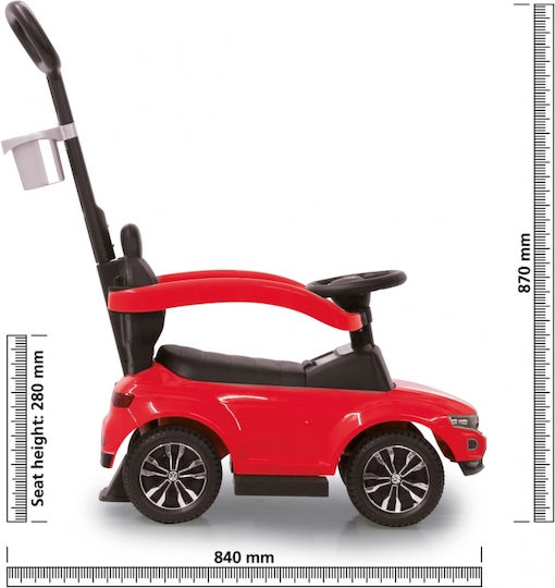 Jamara Slider for VW T ROC Αυτοκινητάκι Ride On με Χειρολαβή για 12+ μηνών Κόκκινο