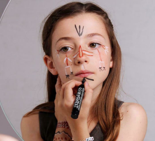 Nailmatic Skin Painting Set Tattoopen With Booklet Brown, Black, White Children's Makeup