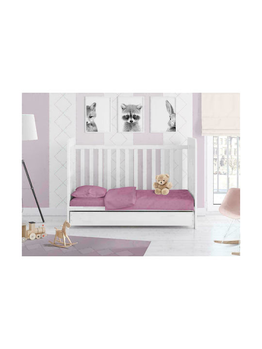 Dimcol Baby Duvet Cover Solid 492 Lilac 120x160cm