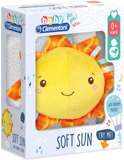 Baby Clementoni Κρεμαστό Παιχνίδι Κούνιας και Καροτσιού με Μουσική Soft Sun για Νεογέννητα