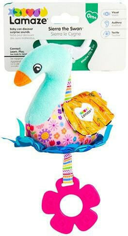 Lamaze Anhänger Spielzeug für Auto mit Beißring Sierra der Schwan für 0++ Monate