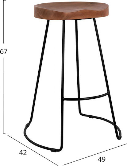 Σκαμπό Μπαρ Eleanor Καφέ 49x42x67εκ. Σκαμπό Μπαρ Eleanor Καφέ 49x42x67εκ.