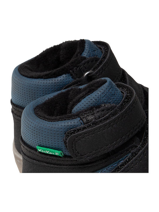 Lohan Παιδικά Sneakers High Ανατομικά με Σκρατς Navy Μπλε