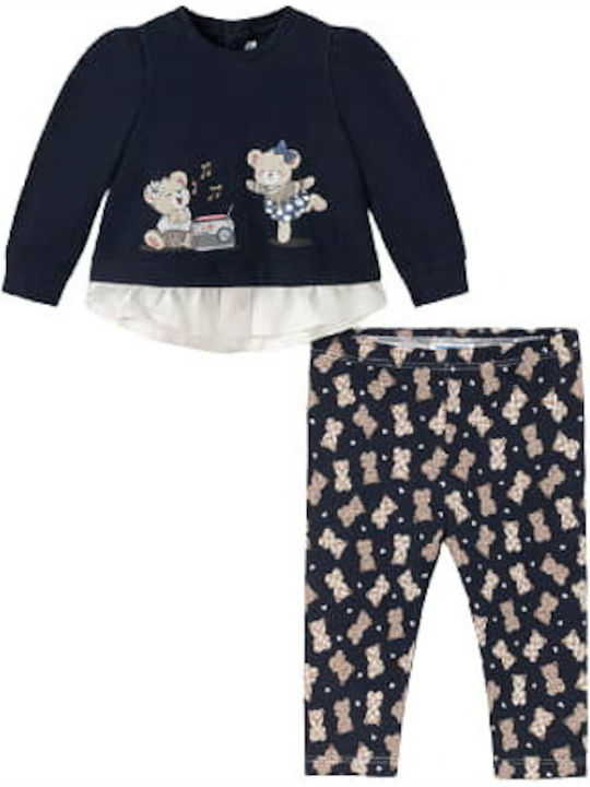 Mayoral Kinder-Set mit Leggings Winter 2Stück Marineblau