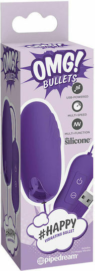Pipedream OMG! Happy Mini Δονητής Bullet 6.5cm Lilac