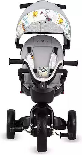 Momi Kids Tricycle Bicycle Invidia Convertible with Storage Space, Tent & Parental Handle for 9+ Months Gray
