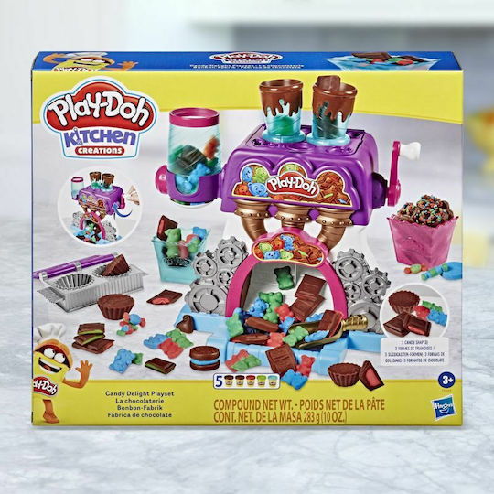 Hasbro Play-Doh Plasticină Set De Joc Kitchen Creations Candy Shop Pentru 3+ Ani 5 Buc