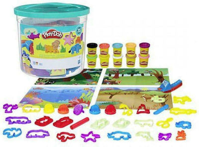 Hasbro Play-Doh Plasticine - Game Animal Discovery Bucket for 3+ Years, 10pcs E2388