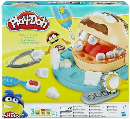 Hasbro Play-Doh Пластелин - Игра Doctor Drill 'n Fill за 3+ Години, 5бр EU4