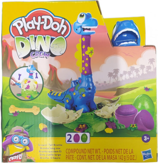 Hasbro Play-Doh Plasticine Dino Crew Growin Tall Bronto Game Set for 3 Plus Years 2 Pieces