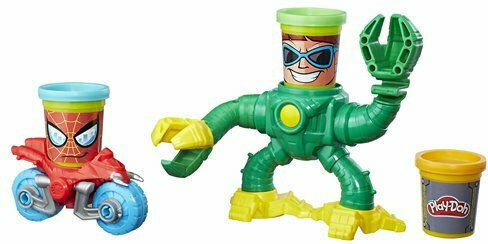 Hasbro Play-Doh Plasticine - Marvel Spider-Man vs Doc Ock Game Set for 3+ Years, 2 Pieces