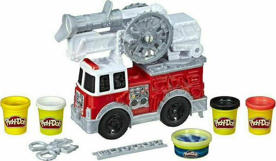 Hasbro Play-Doh Spielset Modellierknete Räder Feuerwehrauto mit 5 Farben für 3+ Jahre