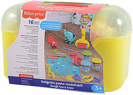 Fisher Price Plasticine Play-Doh Game Set Carry Case for 3+ Years 4 Pieces