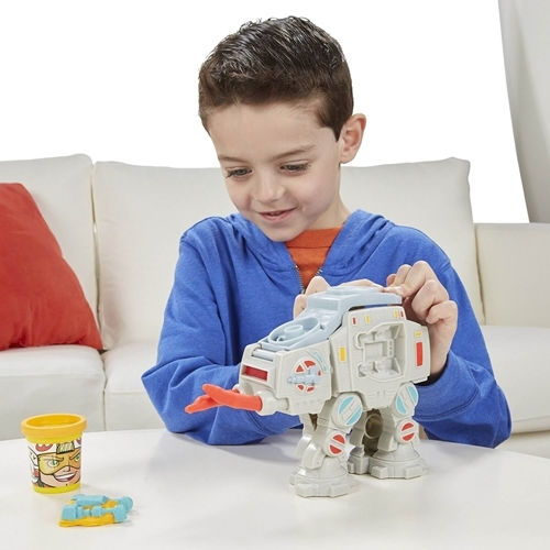Hasbro Плей-Доу Пластелини - Игра Star Wars At-At Attack с Кутии Глави за 3+ Години 2 Бр