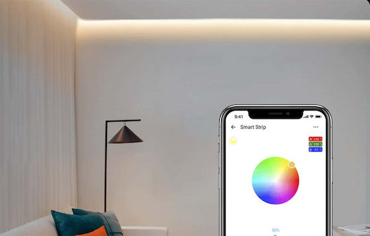 Sonoff Αδιάβροχη Smart Ταινία LED Wi-Fi 12V RGB Φως 2m Τύπου SMD5050 με Τροφοδοτικό, Τηλεχειριστήριο & WiFi Controller